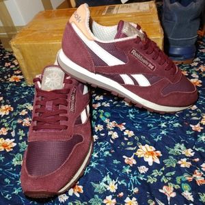 Reebok Classic Leather Camp Mystic Maroon AR1430 Mens US 9